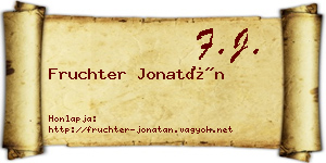Fruchter Jonatán névjegykártya